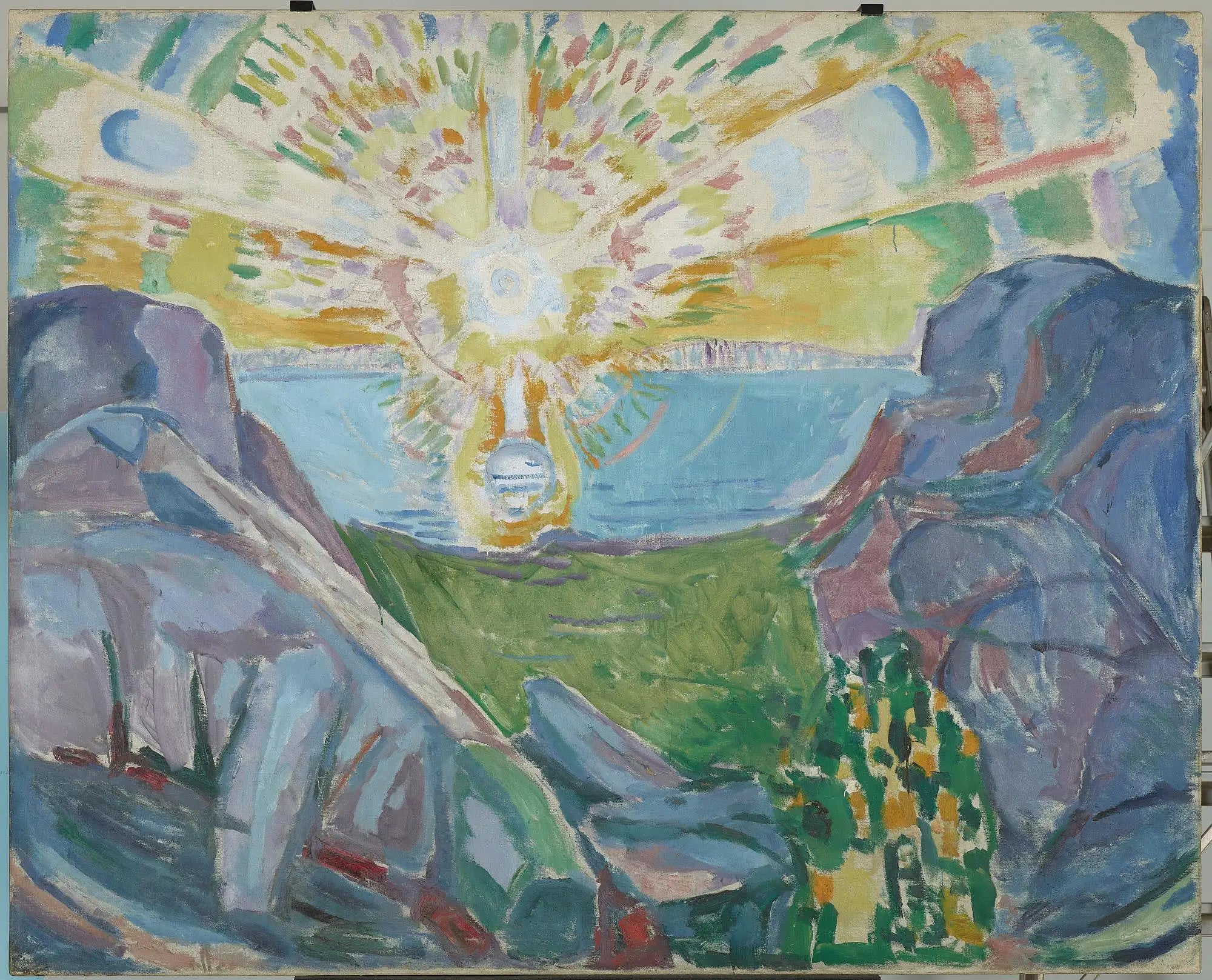 Reproduction du tableau « Le Soleil - Edvard Munch » par Alpha Reproduction en peinture à l’huile