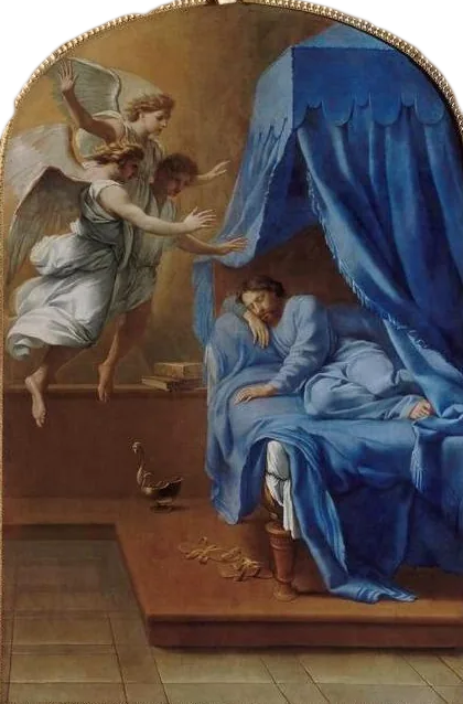 Le songe de saint Bruno - Eustache Le Sueur image 1 reproduction artisanale de tableau