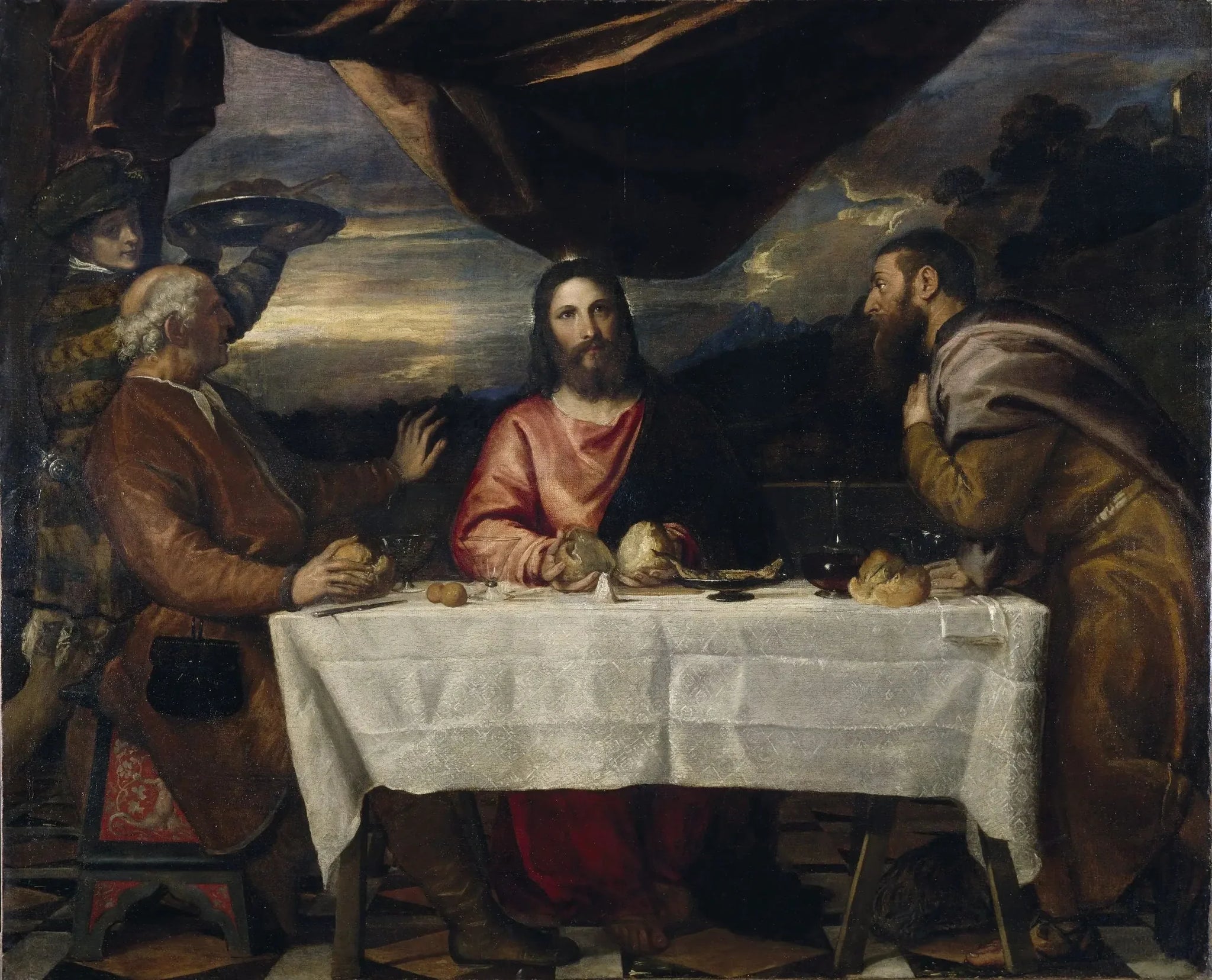 Le Souper à Emmaüs - Titian image 1 reproduction de peinture à l’huile