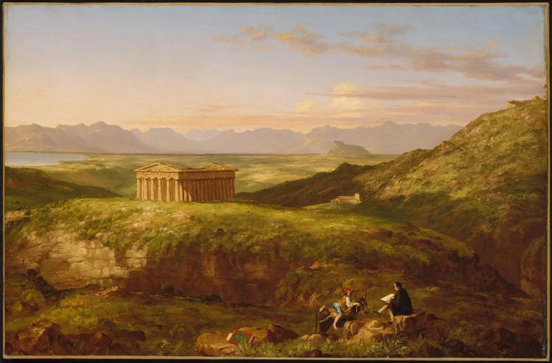 معبد سيجيست مع الفنان يرسم - توماس كول