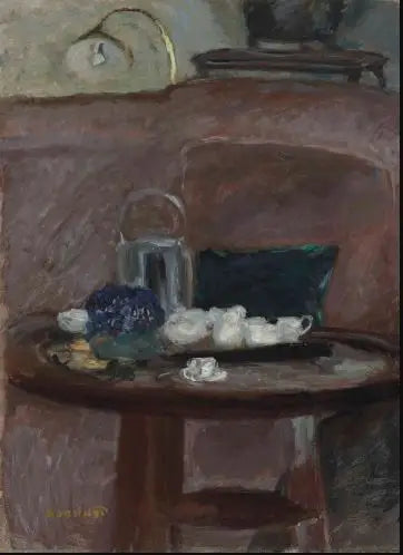Le thé, bouquet de violettes - Pierre Bonnard image 1 reproduction artisanale de tableau