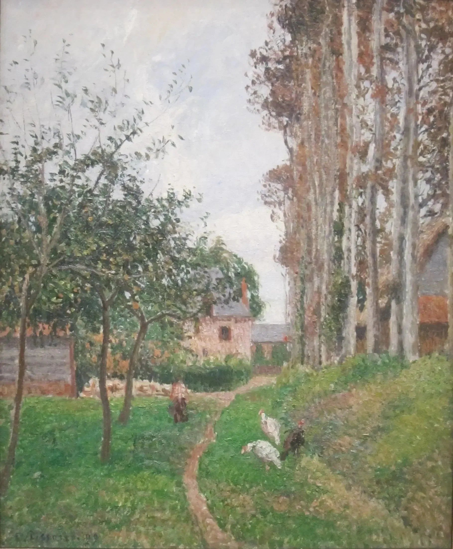 Le Verger du Manoir d'Ango avec les Poules, Varengeville - Camille Pissarro image 1 reproduction de peinture à l’huile