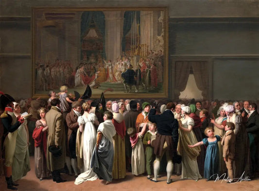 Le visionnement public du "Couronnement" de David au Louvre - Louis Boilly - Reproductions de tableaux et peintures haut de gamme