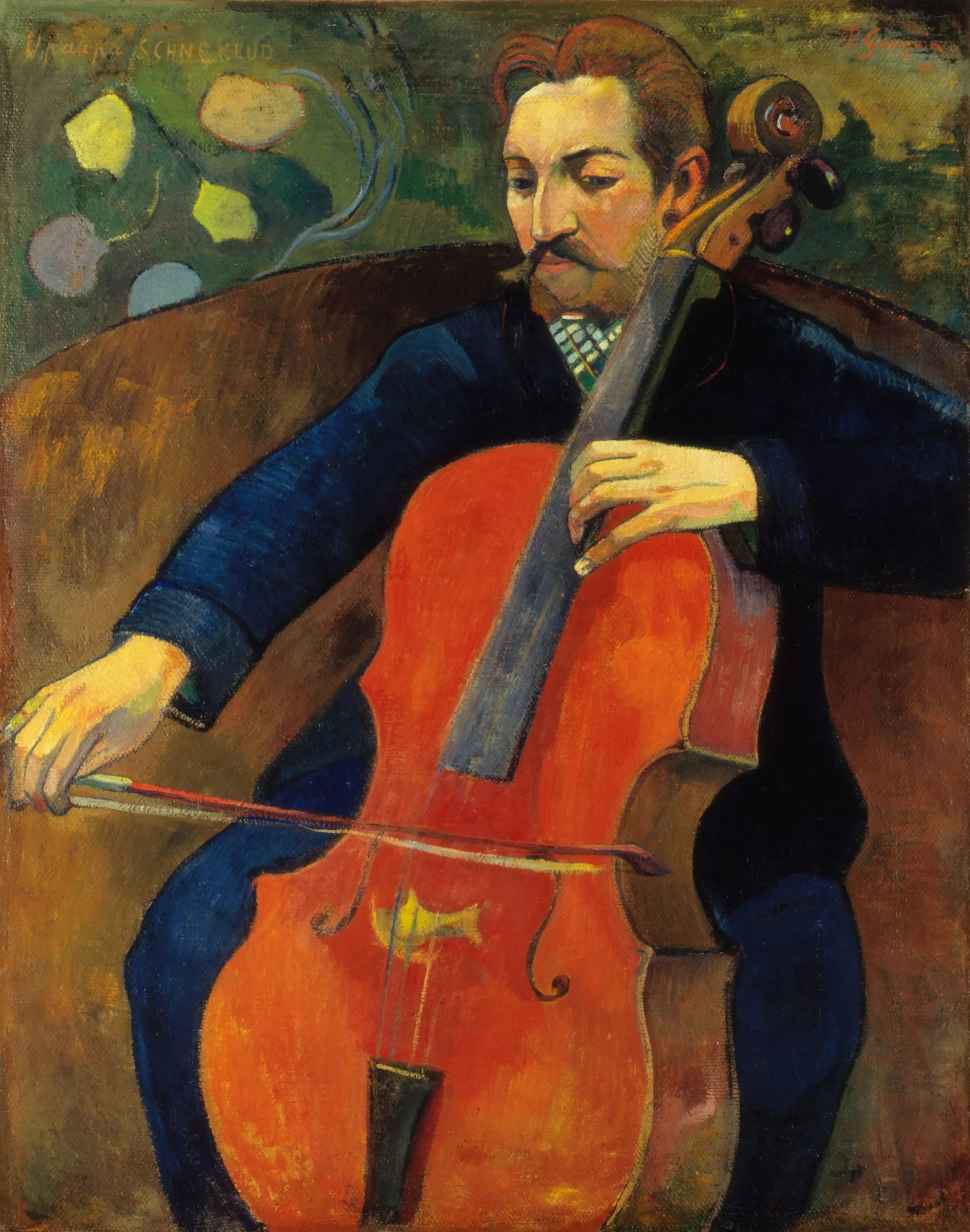 Reproduction du tableau « Le Voloncelliste - Paul Gauguin » par Alpha Reproduction en peinture à l’huile