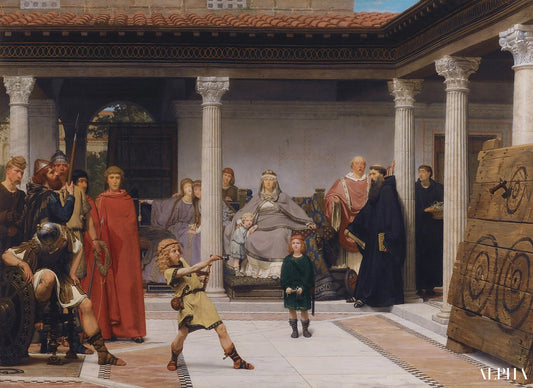 L'éducation des enfants de Clovis - Lawrence Alma-Tadema - Reproductions de tableaux et peintures haut de gamme
