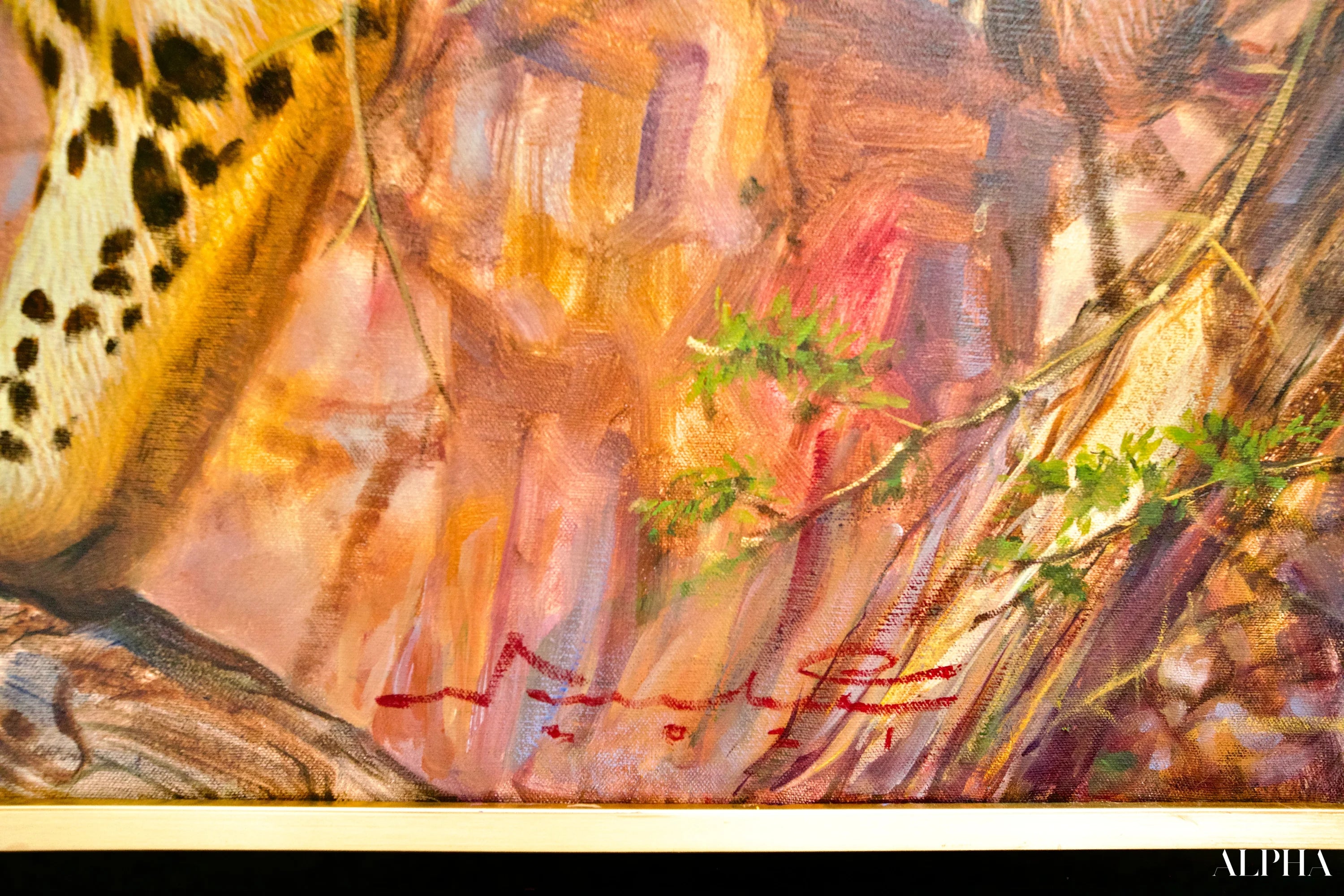 Léopard dans un arbre | 150 x 100 cm Reproductions de tableaux à la peinture à l’huile