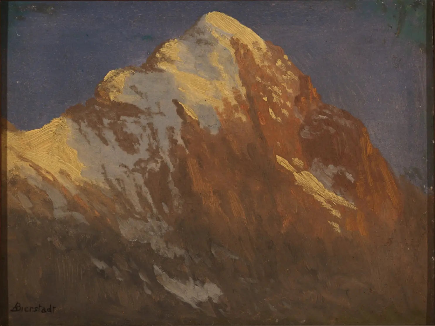 L’éperon du bord au coucher du soleil Grindelwald - Albert Bierstadt - Alpha Reproduction