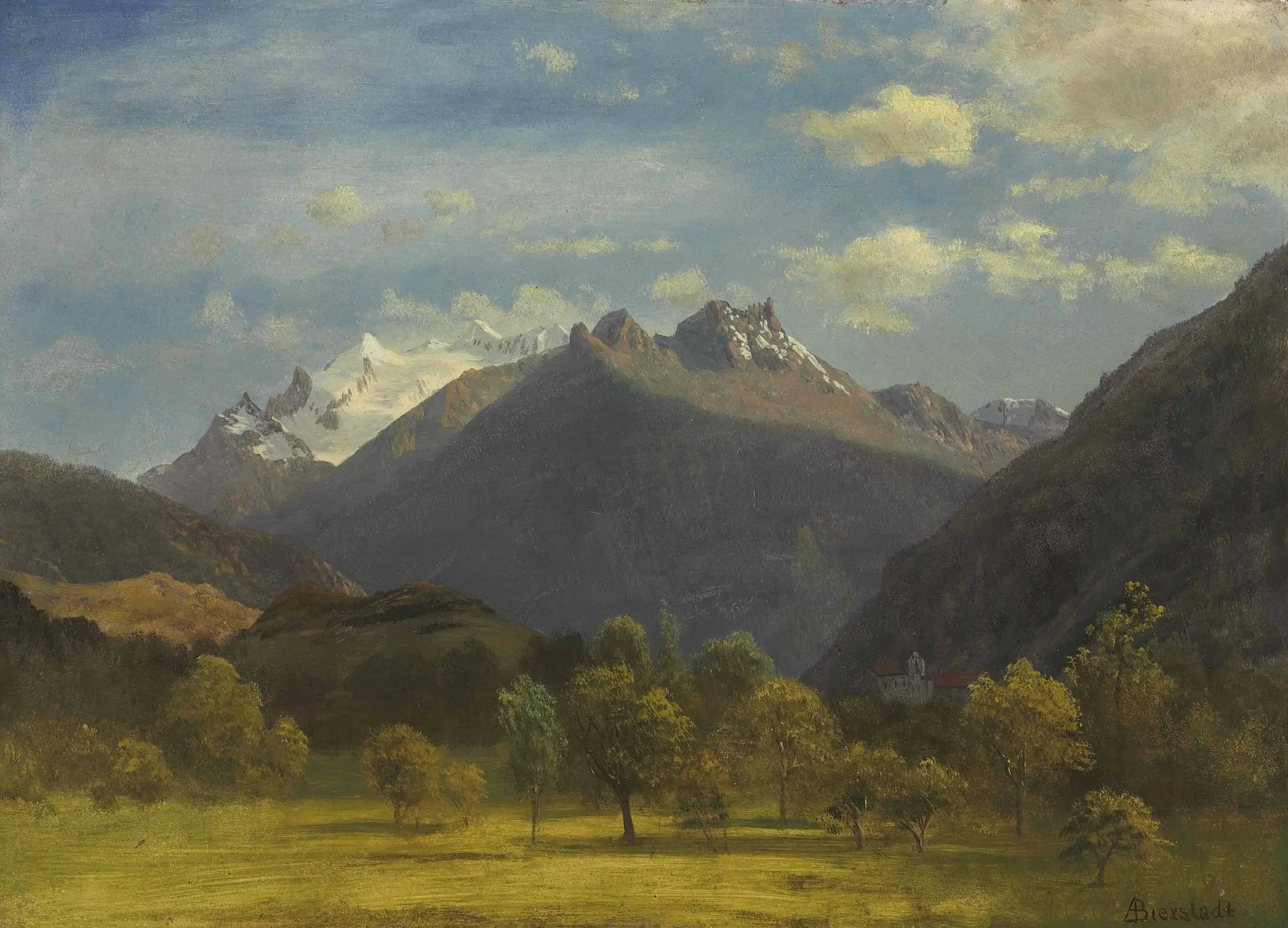 Les Alpes depuis Viège - Albert Bierstadt - Alpha Reproduction