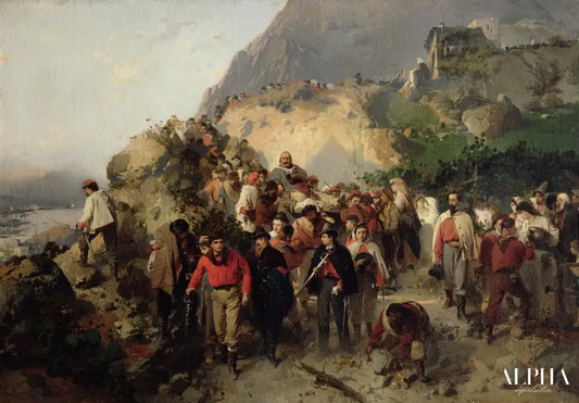 Les blessés Garibaldi après la bataille de l’Aspromonte - Gerolamo Induno Reproductions de tableaux à la peinture à