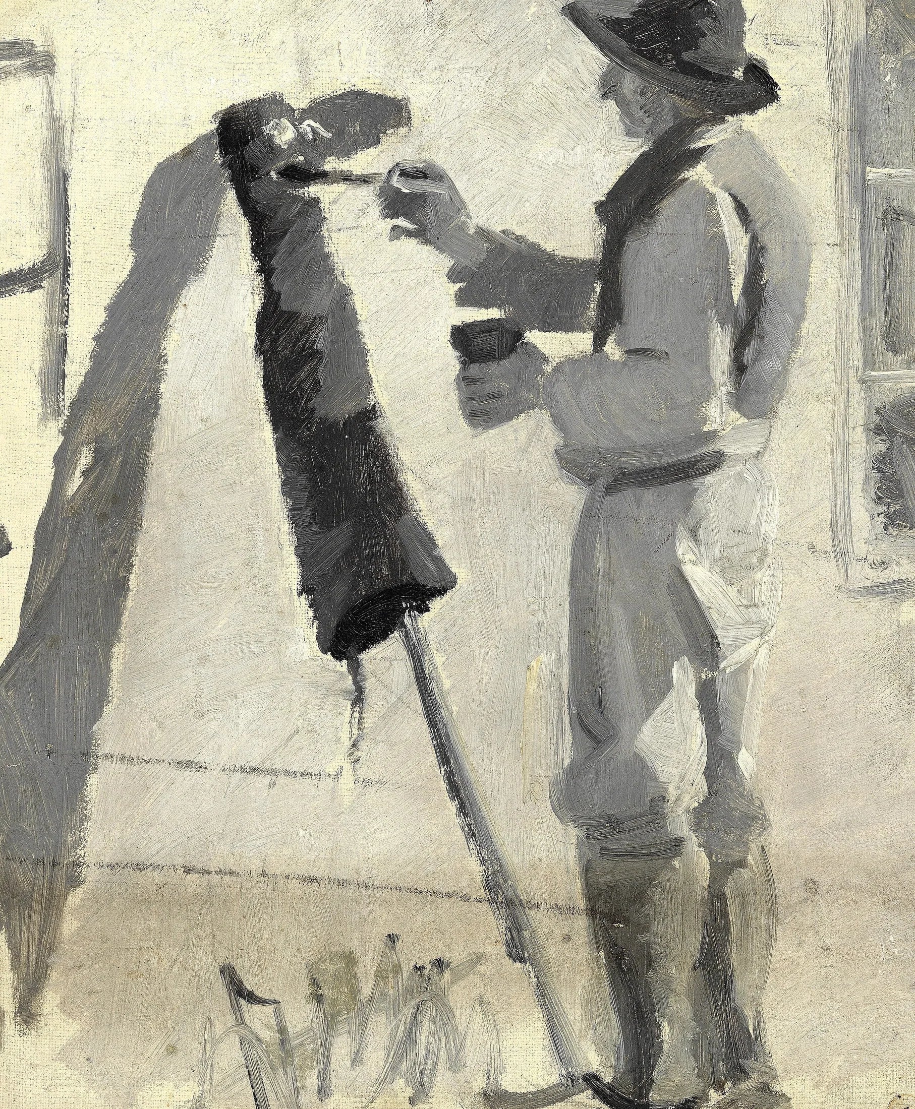Les bottes sont goudronnées. - Michael Peter Ancher image 1 copie de tableau peinte à la main