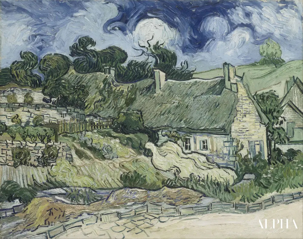 Les Chaumes de Cordeville à Auvers-sur-Oise - Van Gogh - Reproductions de tableaux et peintures haut de gamme