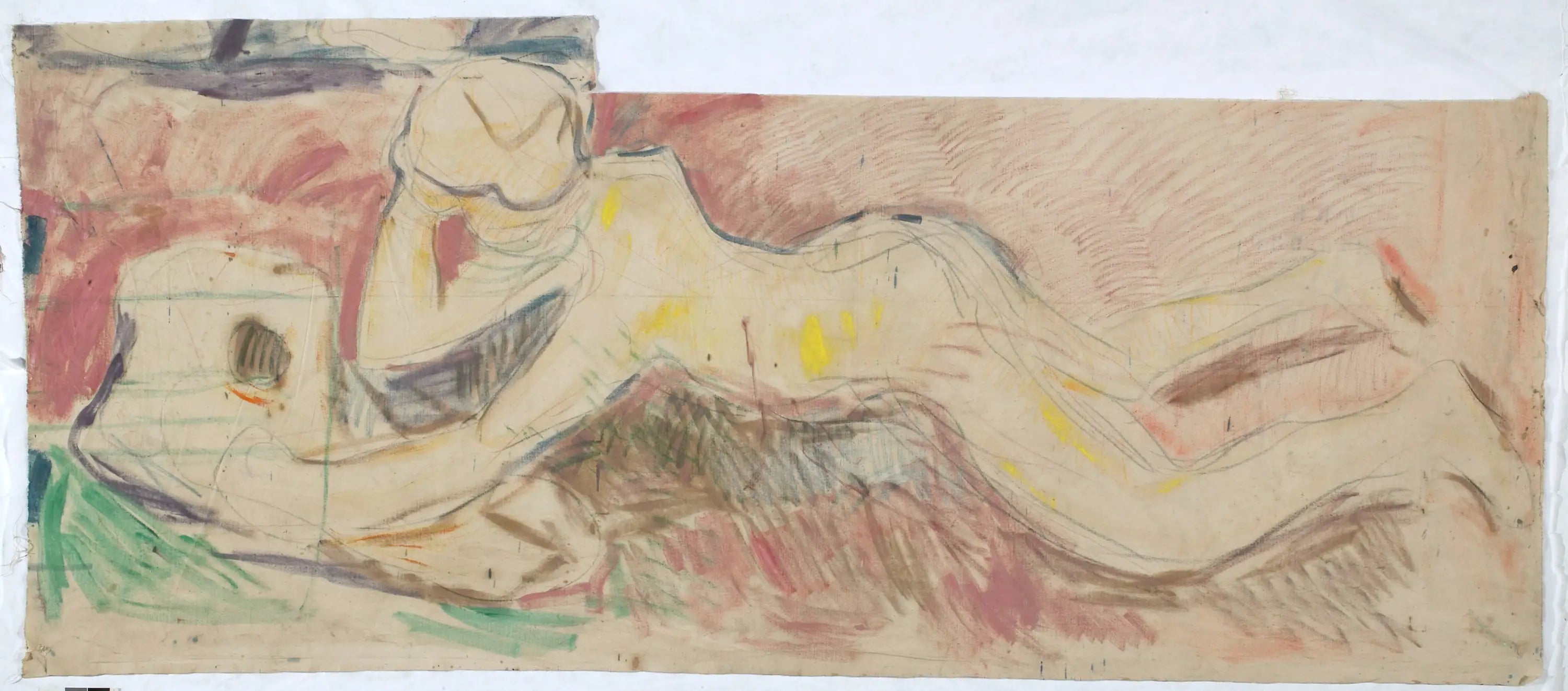 Les Chercheurs : garçon reposant sur son ventre - Edvard Munch image 1 reproduction de peinture à l’huile