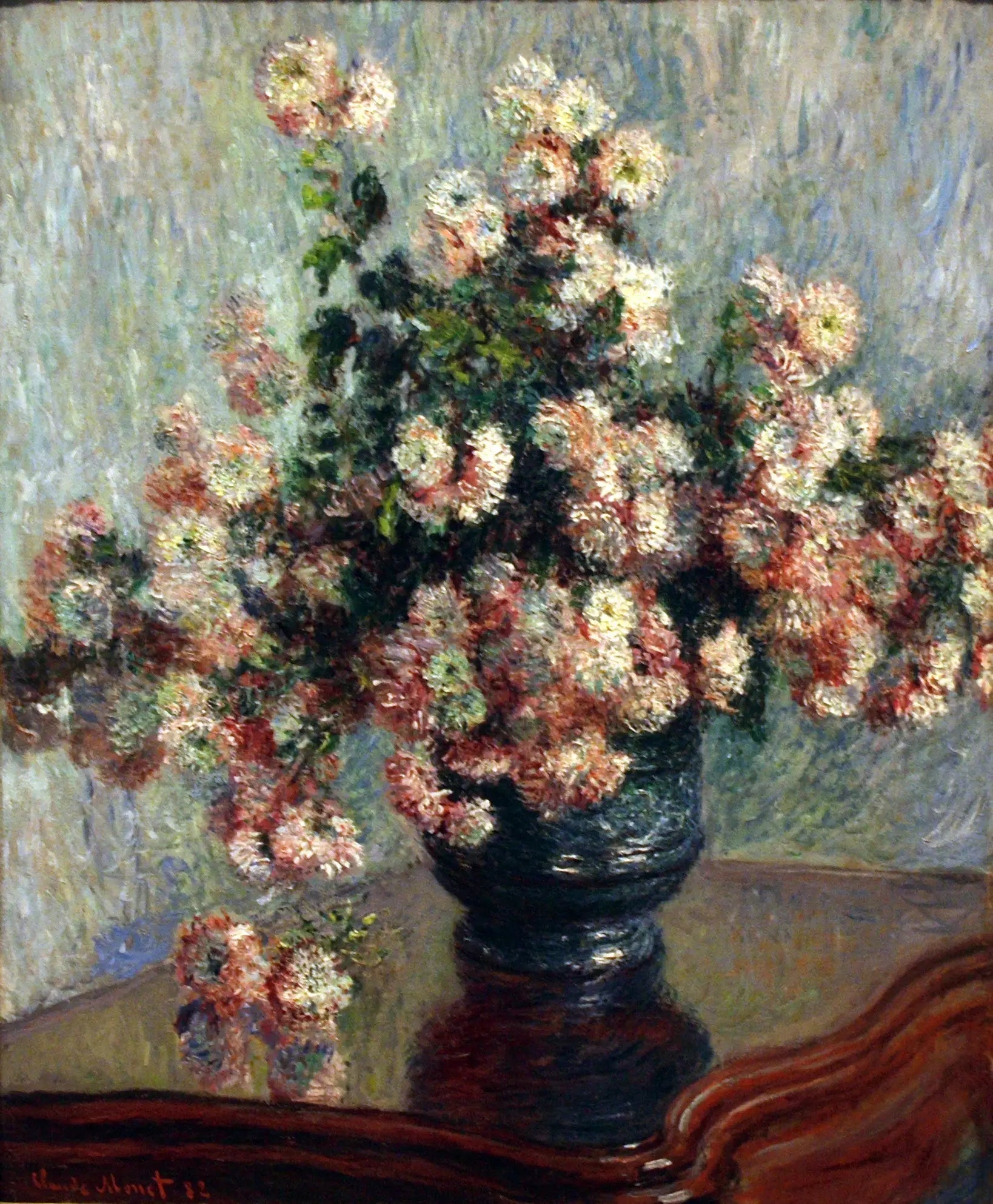 Les chrysanthèmes - Claude Monet image 1 reproduction artisanale de tableau