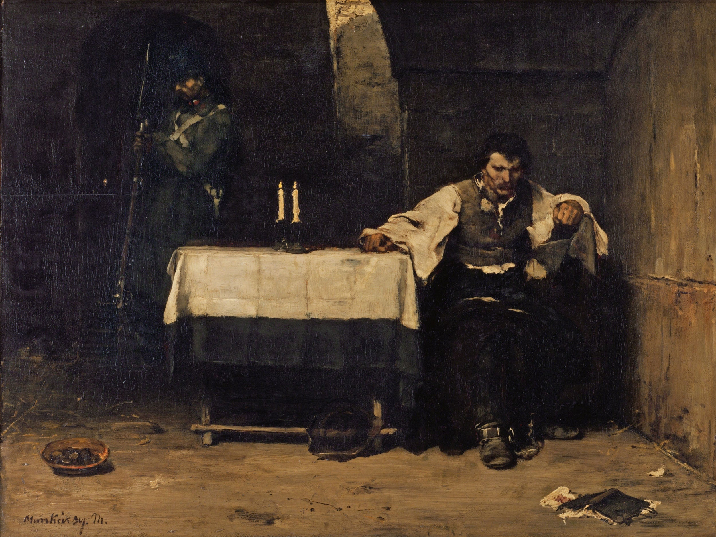Les condamnés - Mihály Munkácsy image 1 tableau peint à l’huile sur toile