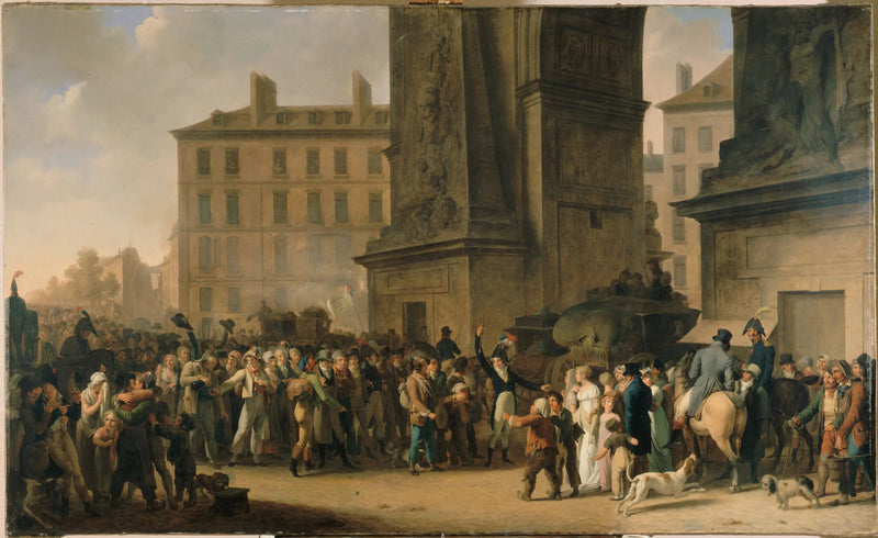 جنود المشاة من عام 1807 يتقدمون أمام بوابة سانت ديانيه - لويس ليوبول بويا