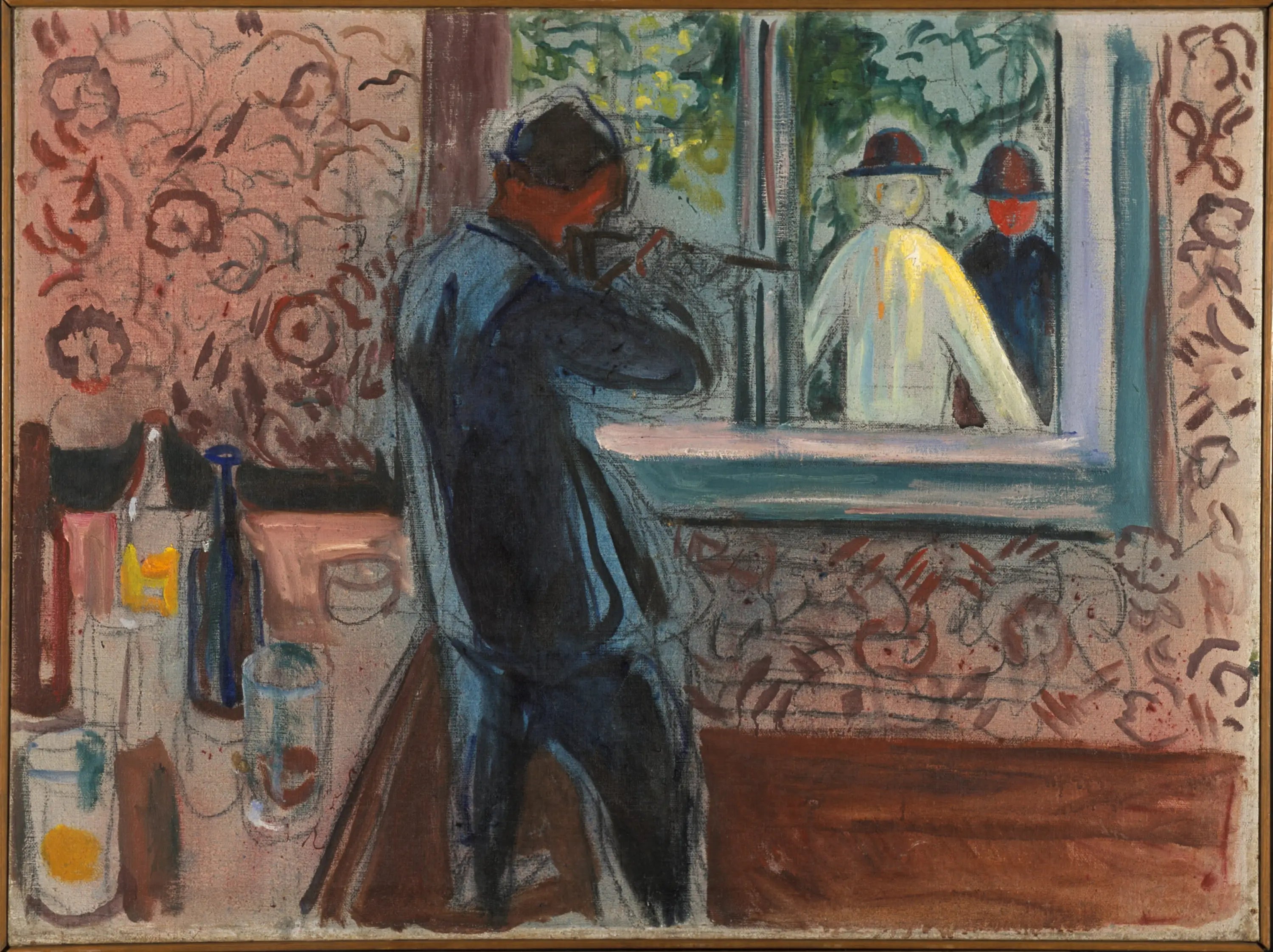Reproduction du tableau « Les Convives non-invités - Edvard Munch » par Alpha Reproduction en peinture à l’huile