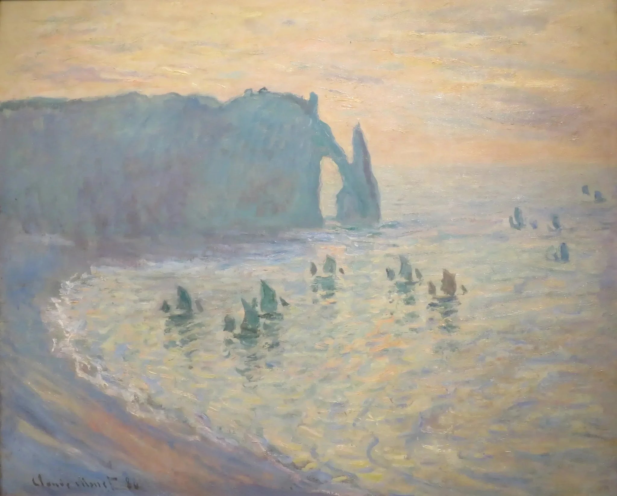 Les Falaises à Étretat - Claude Monet image 1 copie de tableau peinte à la main