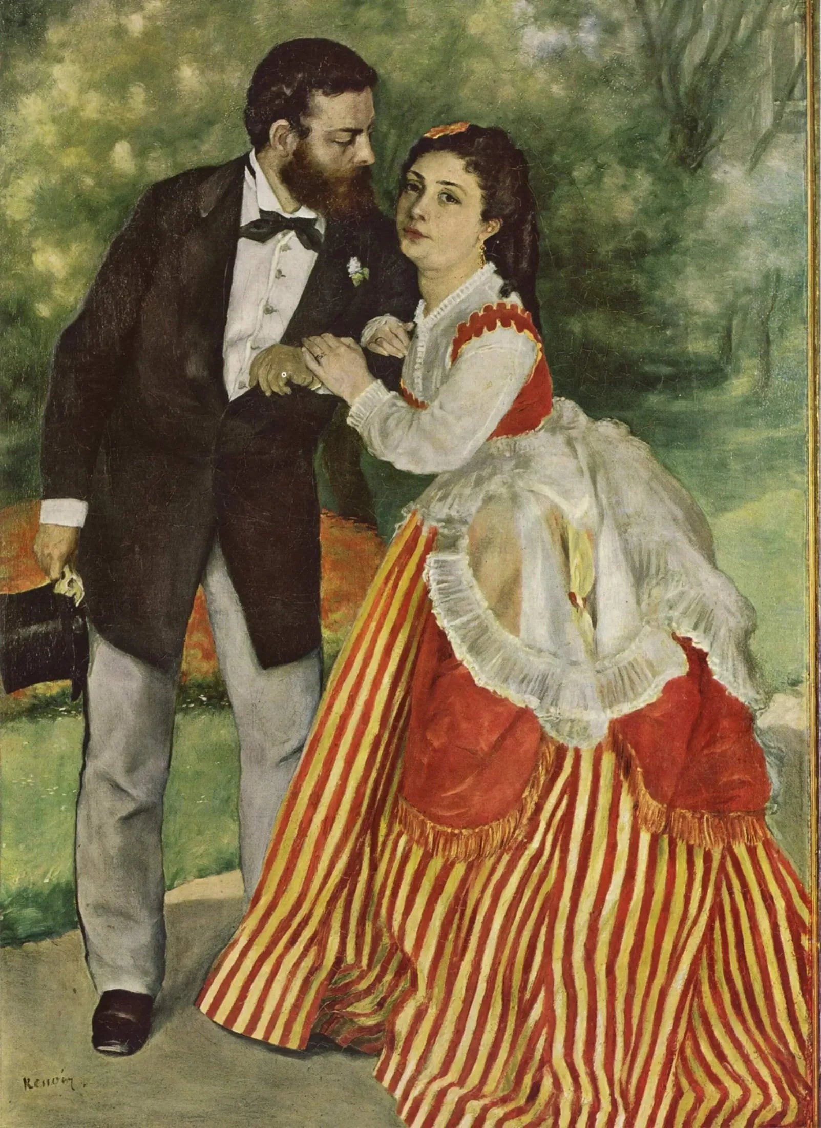 Les Fiancés - Le Ménage Sisley - Pierre-Auguste Renoir image 1 reproduction artisanale de tableau