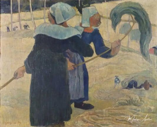 Les gouttières de fabrication de foin - Paul Gauguin - Reproductions de tableaux et peintures haut de gamme