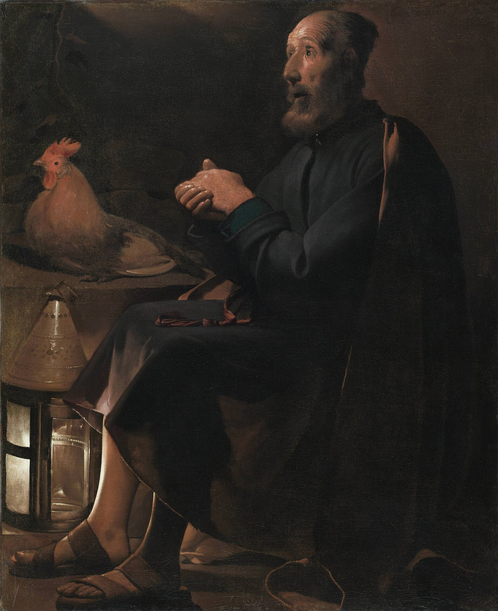 Les Larmes de Saint Pierre - Georges de La Tour image 1 reproduction artisanale de tableau