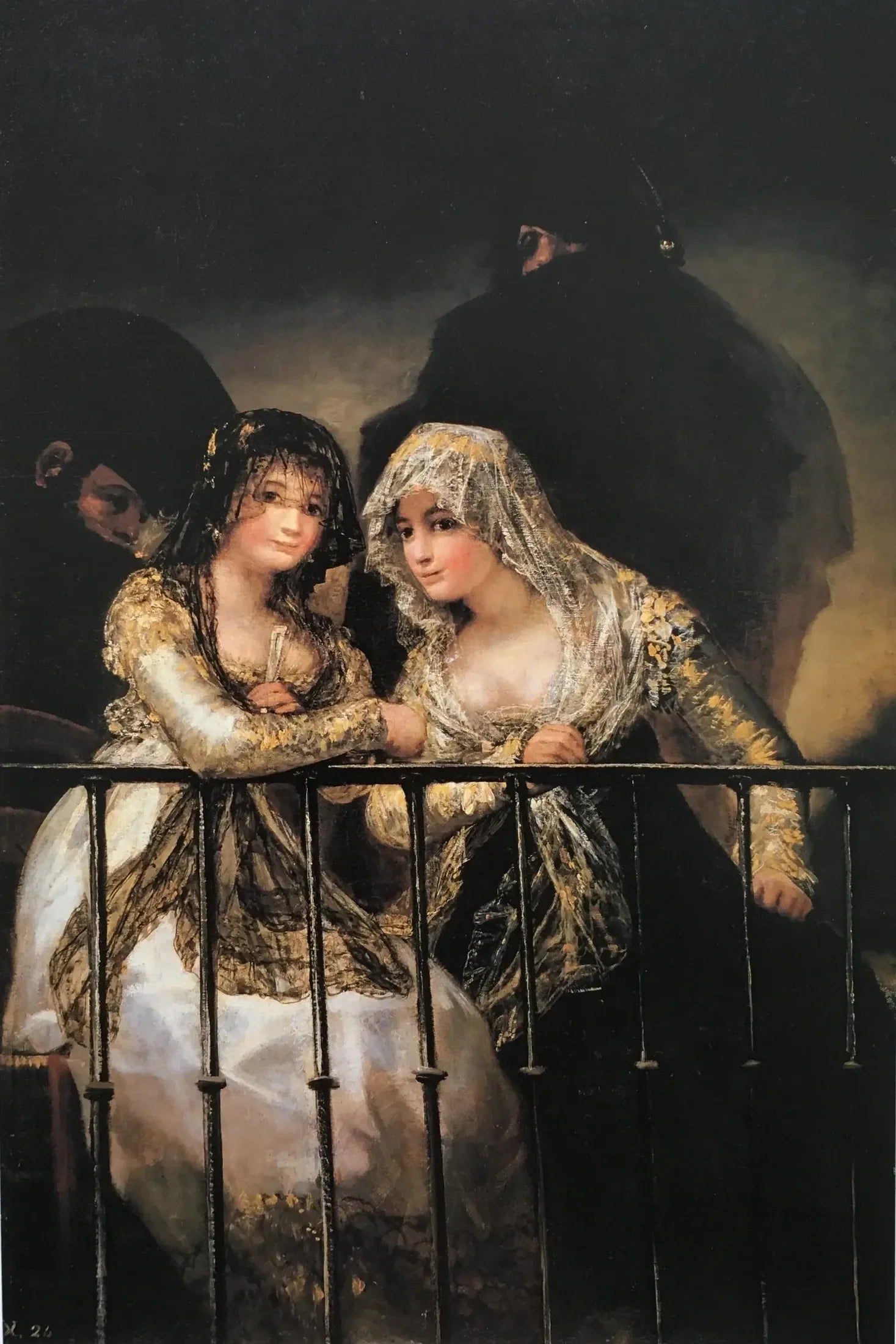les Majas au balcon - Francisco de Goya image 1 copie de tableau peinte à la main