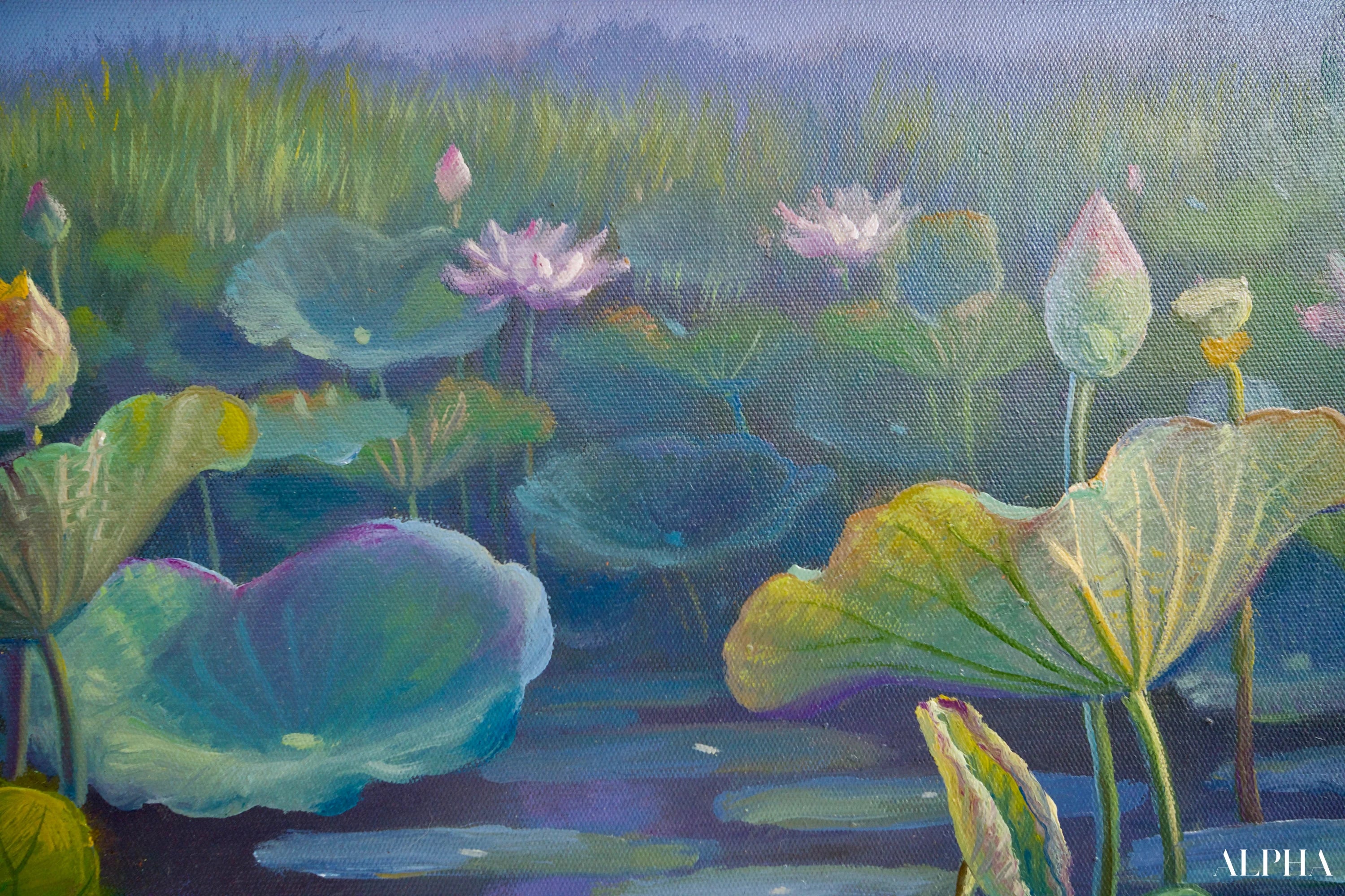 Les Nénuphars II | 160 x 100 cm Reproductions de tableaux à la peinture à l’huile