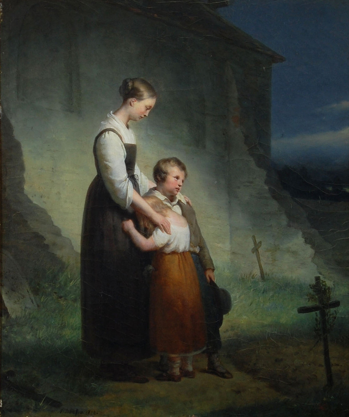 Les orphelins - Ary Scheffer image 1 copie de tableau peinte à la main