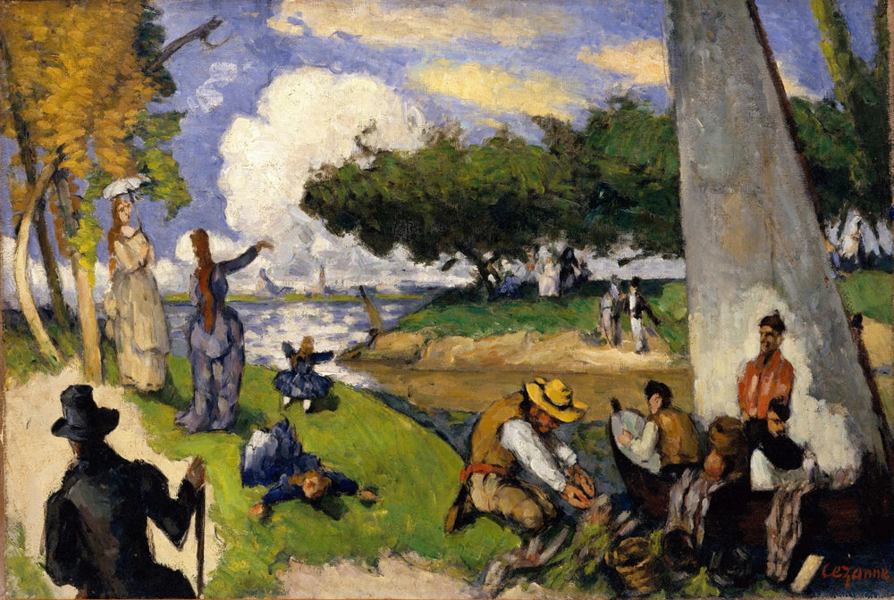 Les Pêcheurs – Journée de juillet - Paul Cézanne image 1 copie peinte à la main à l’huile