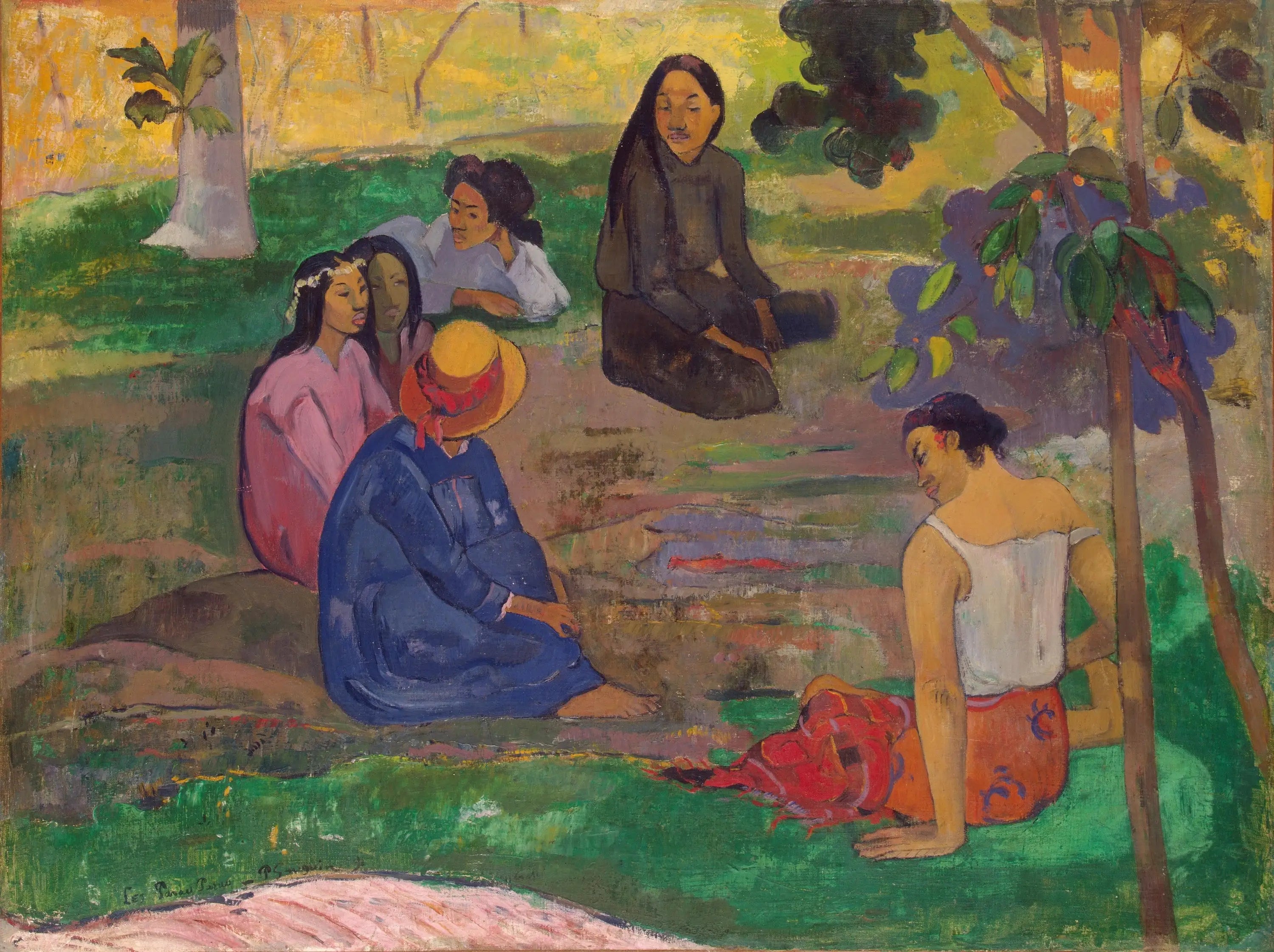 Reproduction du tableau « Les potins - Paul Gauguin » par Alpha Reproduction en peinture à l’huile