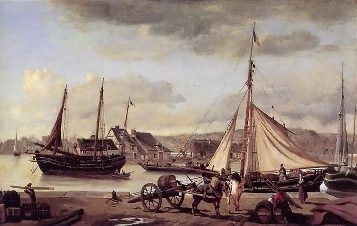 Les quais marchands de Rouen - Jean-Baptiste Camille Corot image 1 reproduction réalisée par Alpha Reproduction