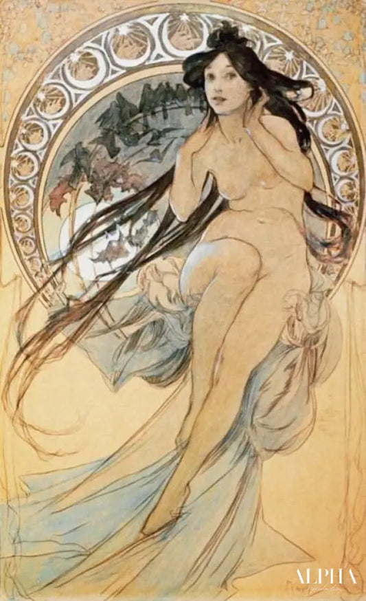 Les quatre arts - Mucha - Reproductions de tableaux et peintures haut de gamme