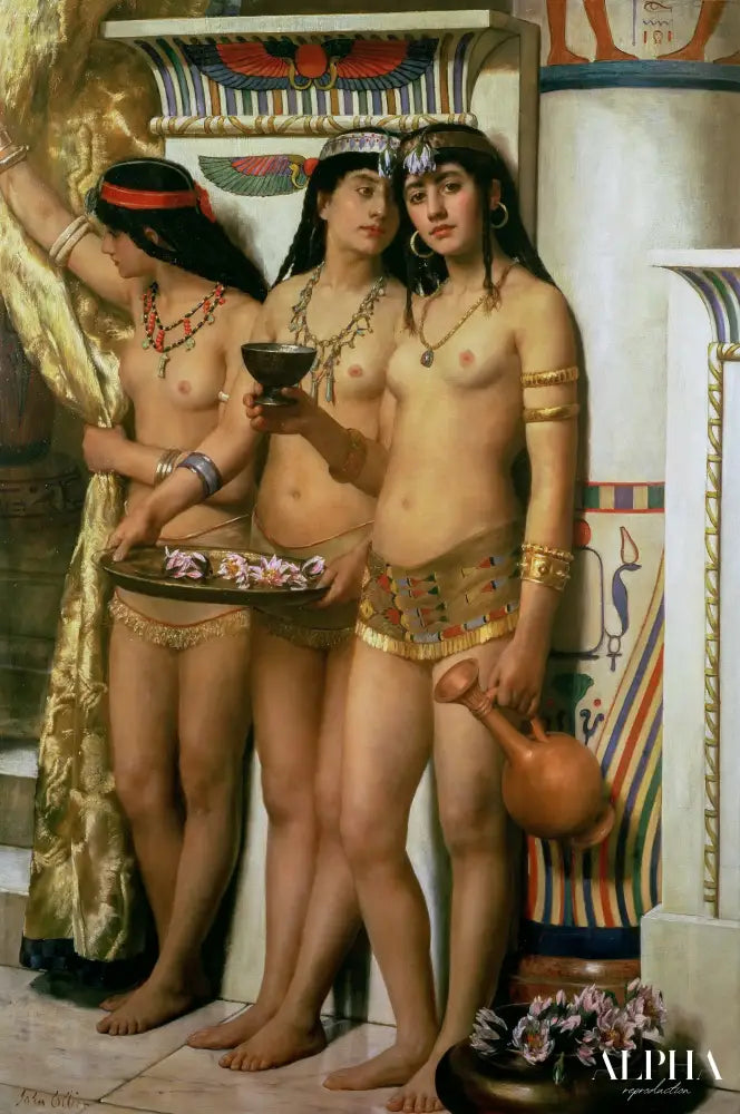 Les servantes des pharaons de John Collier - Reproductions de tableaux et peintures haut de gamme