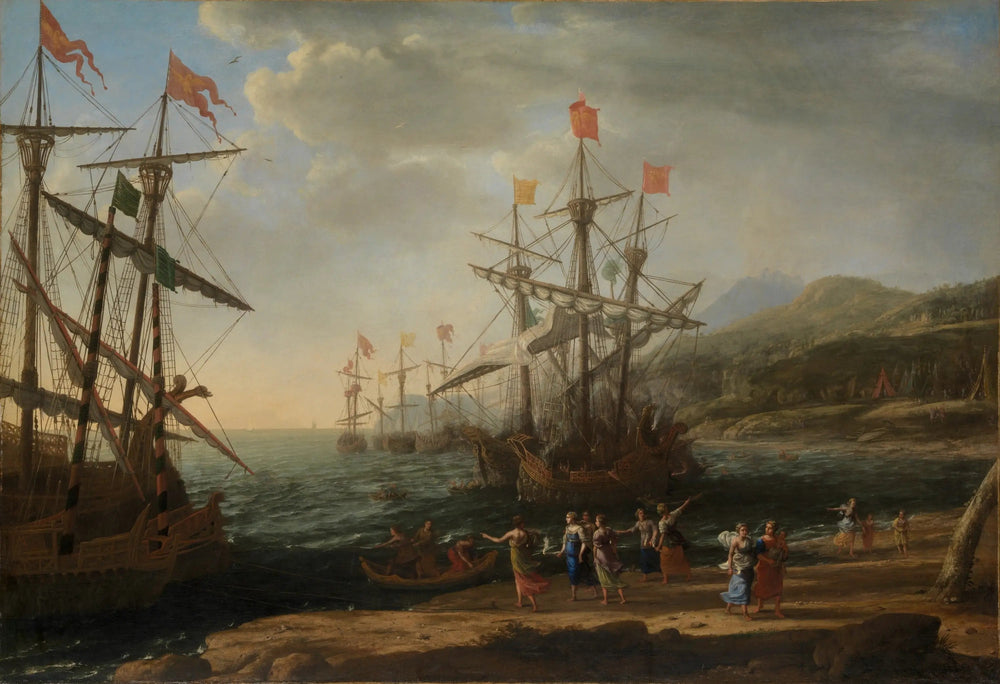 Les Troyennes incendient leur flotte - Claude Lorrain image 1 reproduction réalisée par Alpha Reproduction
