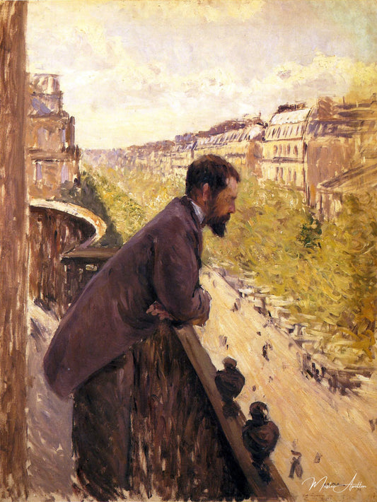 L'Homme au balcon - Caillebotte - Reproductions de tableaux et peintures haut de gamme