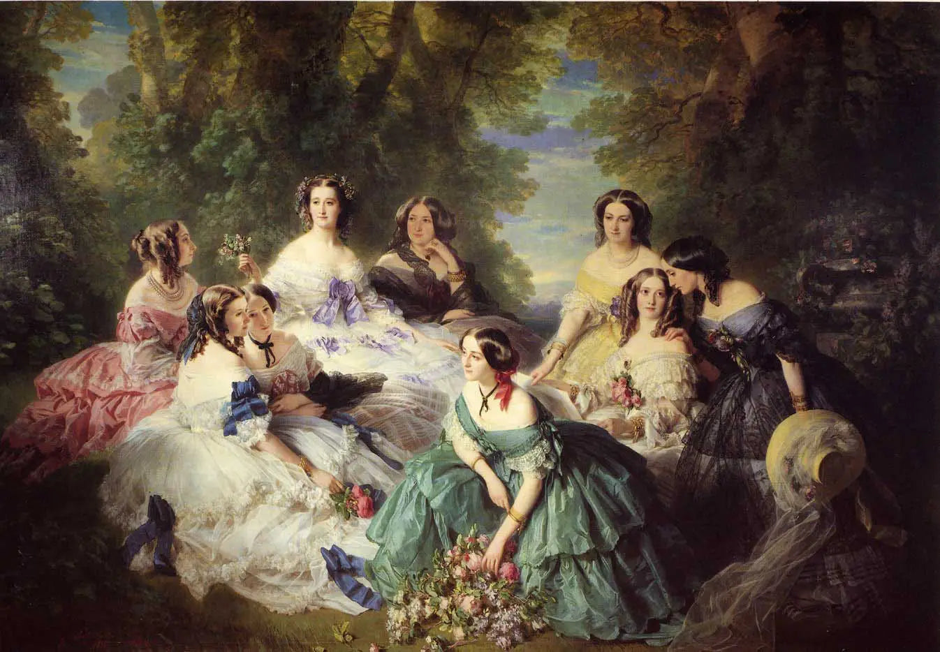 L’impératrice Eugénie entourée de ses dames d’honneur - Franz Xaver Winterhalter - Alpha Reproduction