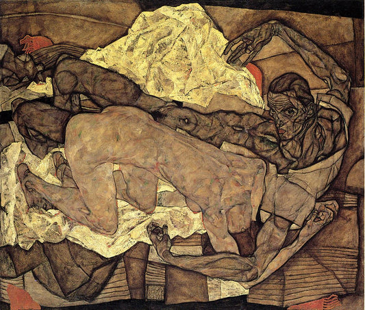 💔 العشاق (رجل وامرأة) – إيغون شيلي (1914)
