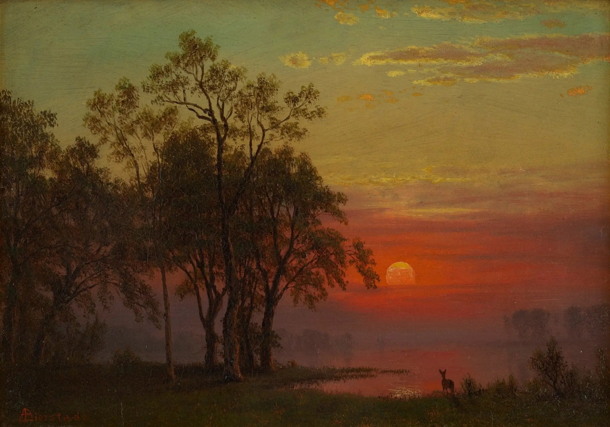 Lueur du soir - Albert Bierstadt - Alpha Reproduction