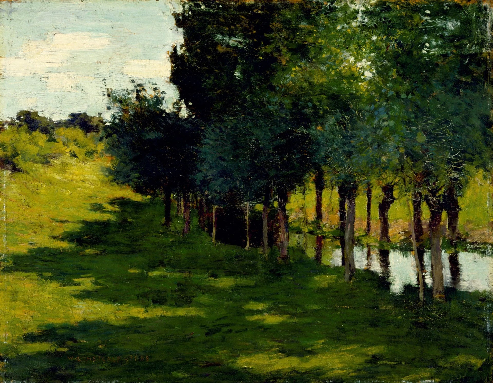 Lumière du soleil et ombre - Willard Metcalf image 1 reproduction de peinture à l’huile