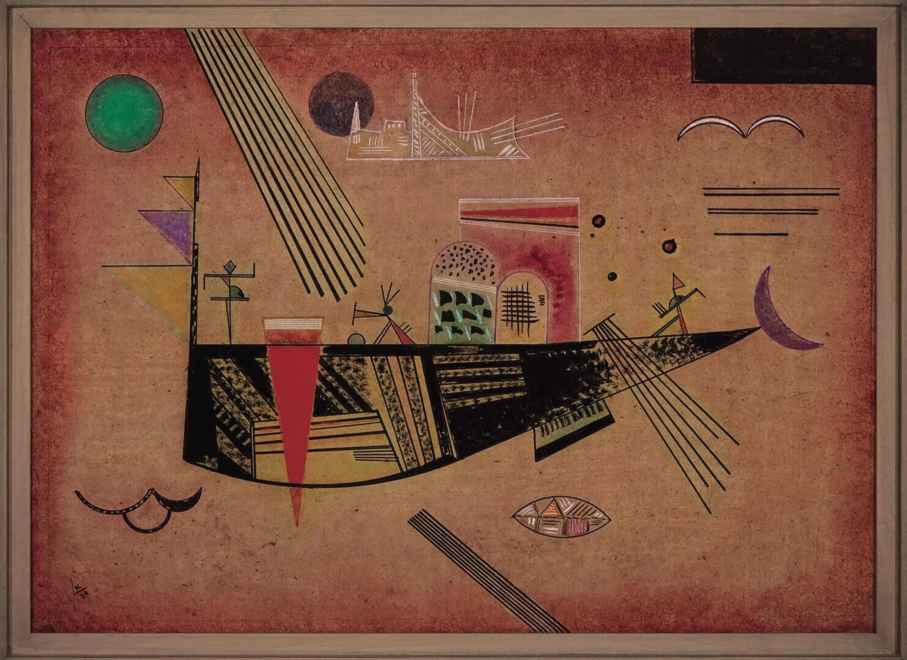 Lunatique - Vassily Kandinsky image 1 copie peinte à la main à l’huile