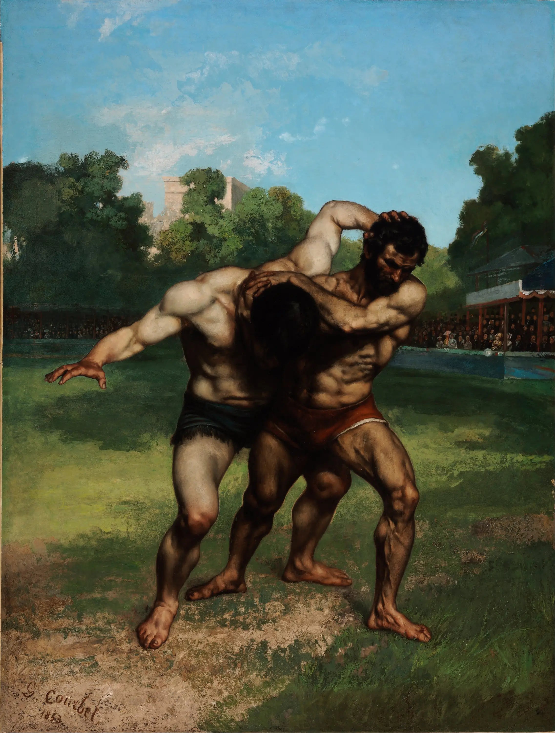 Lutteurs - Gustave Courbet - Alpha Reproduction
