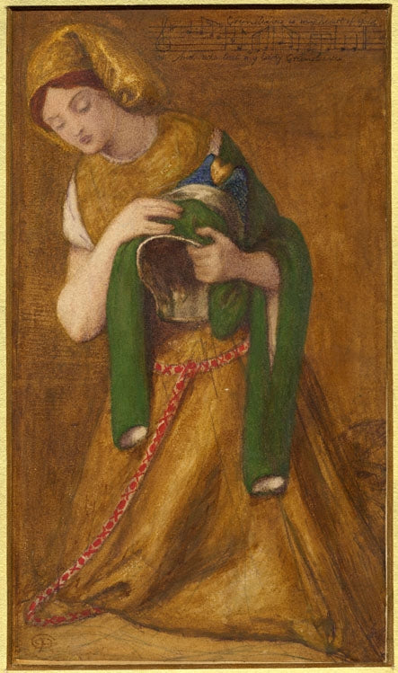 Ma Dame Greensleeves - Dante Gabriel Rossetti image 1 reproduction artisanale de tableau
