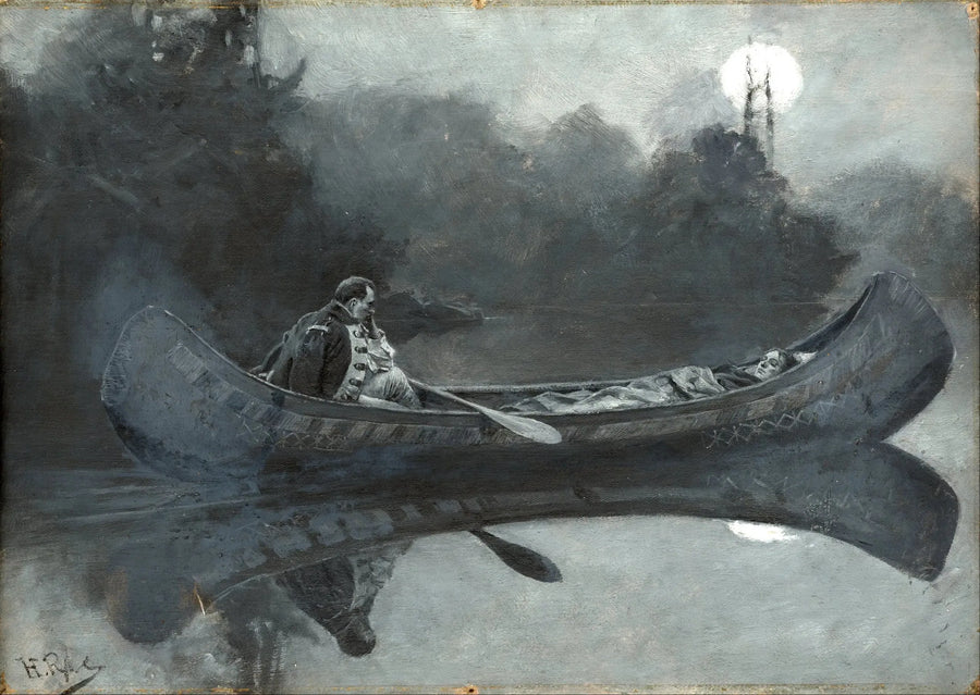 « Ma haine pour lui semblait soudainement avoir pris des ailes » (Un ennemi blessé) - Howard Pyle image 1 copie peinte à la main à l’huile