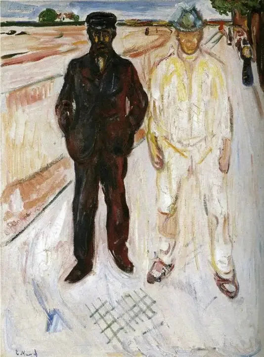 Maçon et Mécanicien - Edvard Munch image 1 reproduction d’œuvre d’art à l’huile