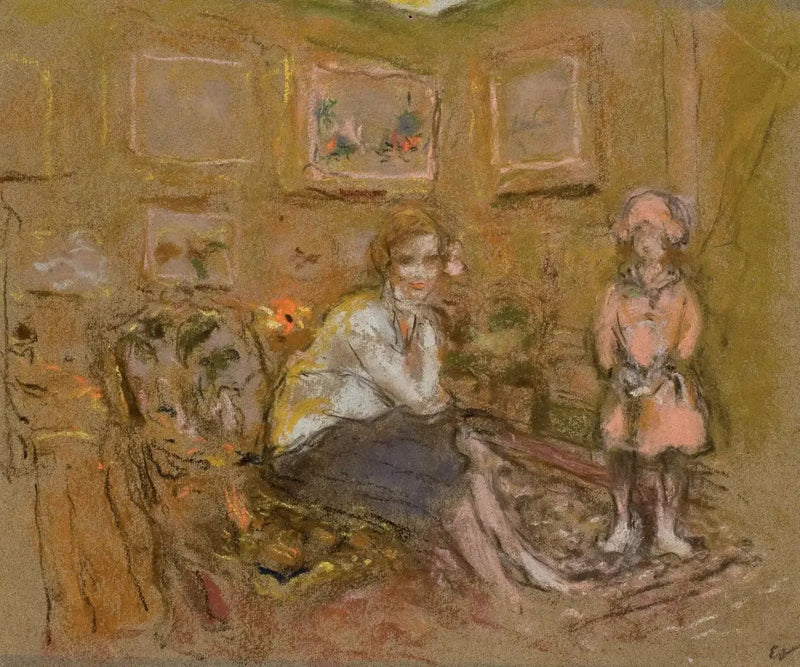 Madame Gaston Lévy et sa fille - إدوارد فيوليار