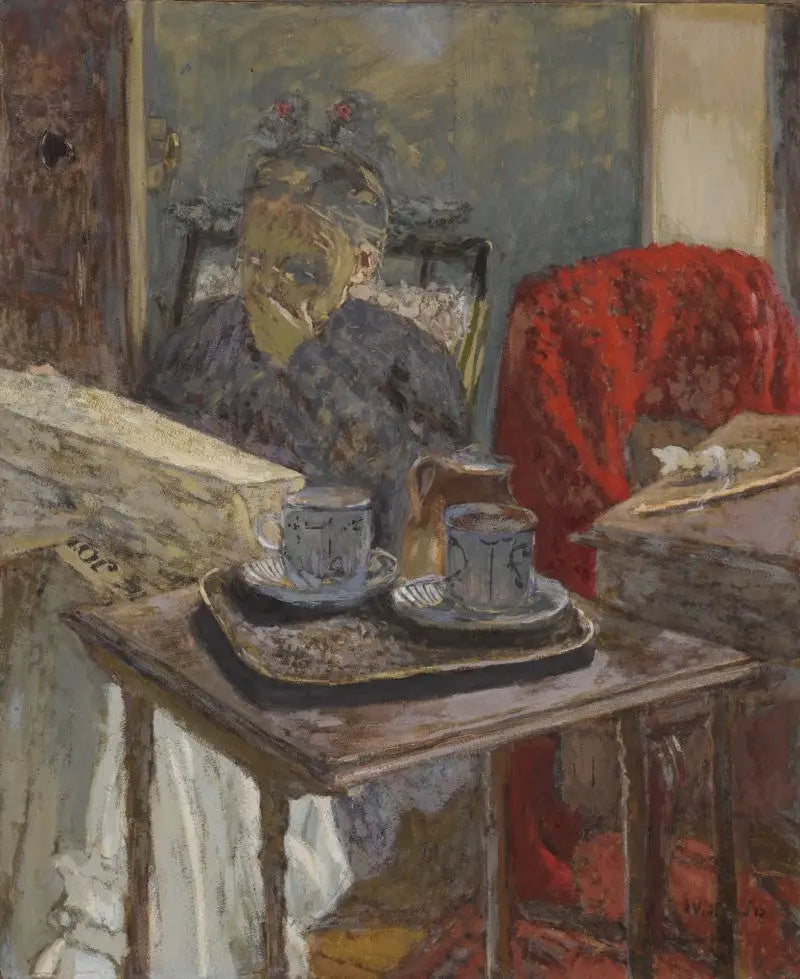 Madame Vuillard lisant le journal - إدوارد فيولارد
