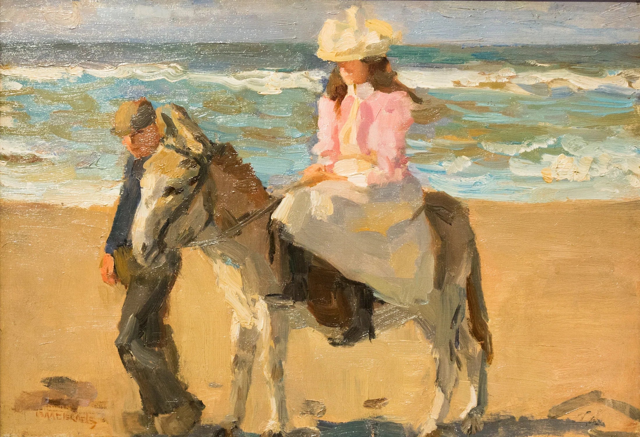 Mädchen auf einem Esel - Isaac Israëls image 1 reproduction artisanale de tableau