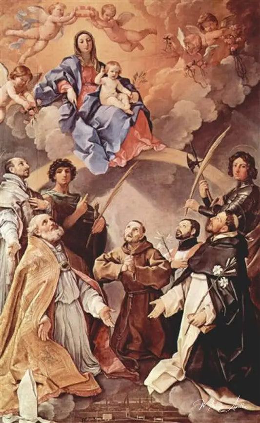 Madone trônant avec ses saints - Guido Reni Reproductions de tableaux à la peinture à l’huile