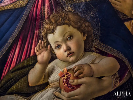 Madonna Granatapfel, Det - Sandro Botticelli - Reproductions de tableaux et peintures haut de gamme