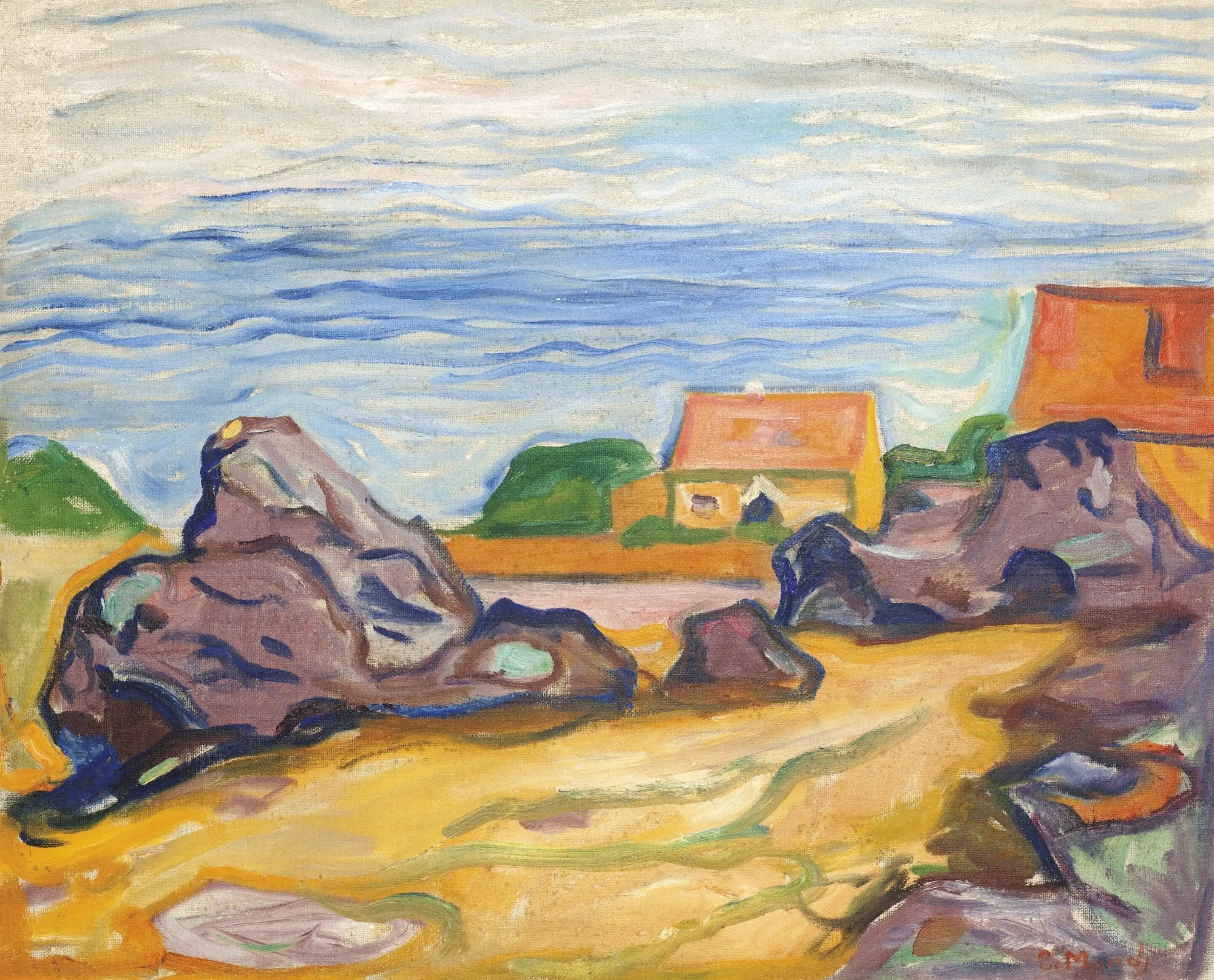 Reproduction du tableau « maison à Borre - Edvard Munch » par Alpha Reproduction en peinture à l’huile