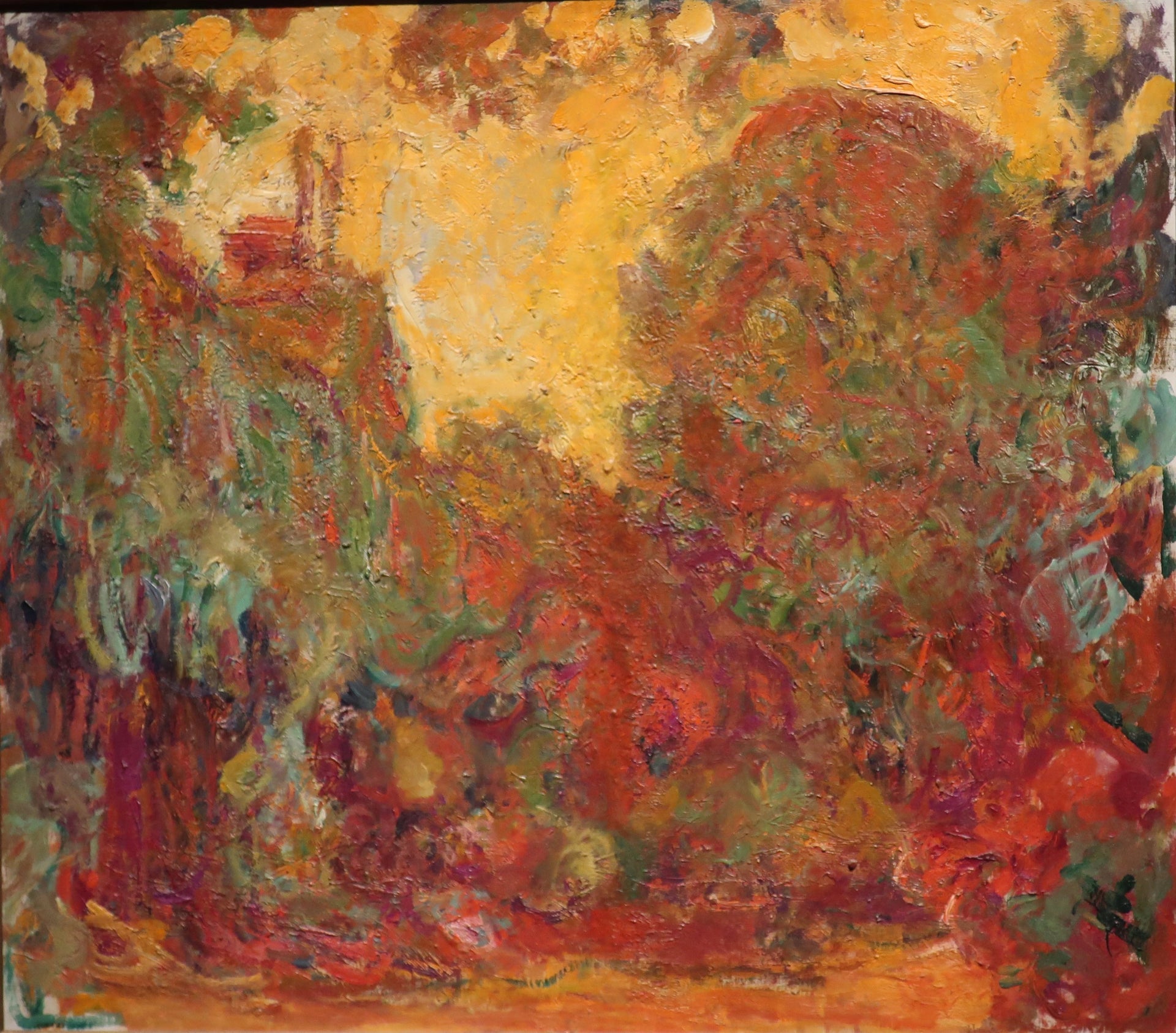 Photographie réelle de La Maison vue du jardin aux roses de Claude Monet, inventaire 5086